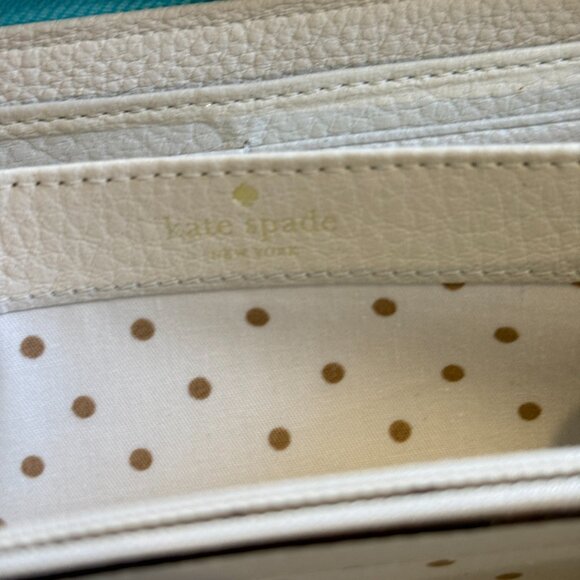 Kate Spade Mikas Pond Lacy Wallet Saffiano Leather  Zip Around Robins Egg Blue - Picture 10 of 16